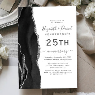 Convites Ágata Preta Prata 25º Aniversário