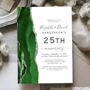 Convites Ágata Verde Prata 25º Aniversário