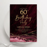 Agate Burgundy Dourado 60º aniversário