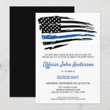 Agente De Promoção Policial Thin Blue Line Party I