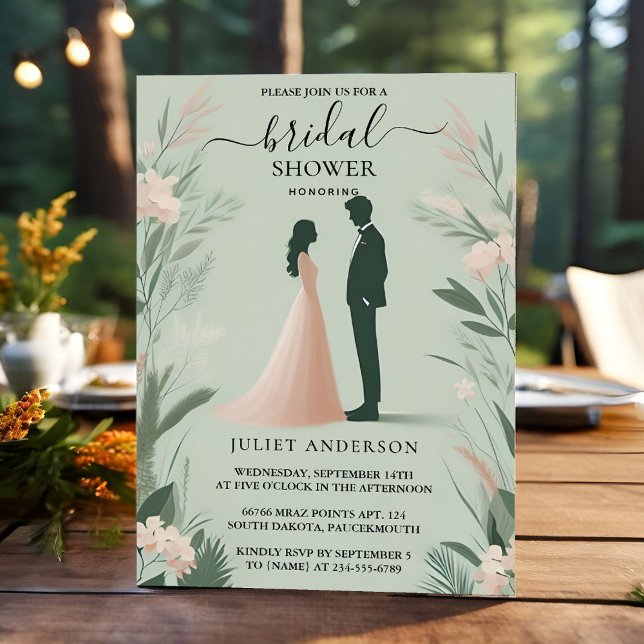 Convites Agora, embuste o Chá de panela verde do Sage Mint  (Criador carregado)