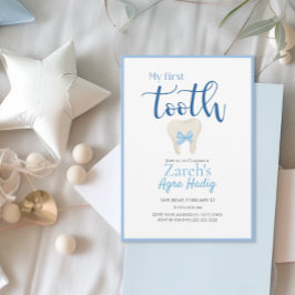 Convites Agra Hadig Armenian First Tooth Blue Personalizáve