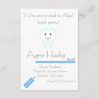 Convites Agra Hadig Tooth Party