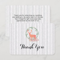 Agradecimento Botânico de Casamento Rena Rústica