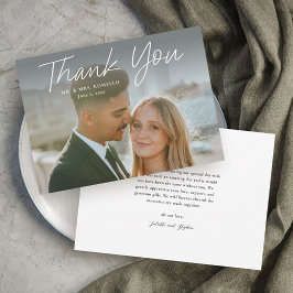 Convites Agradecimento de Casamento com Foto Simples Roteir