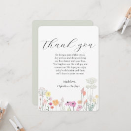 Convites Agradecimento de Recepção de Flores Silvestres Col