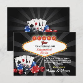 Convites Agradecimento Noivado Casamento Las Vegas Cassino