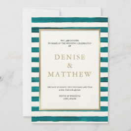 Convites Água Azul do Porto Estampa de Aquarela e Letreiro 