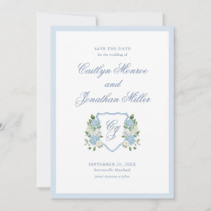 Convites Água azul em aquarela floral casamento Salve a dat
