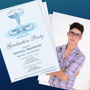 Convites Água Azul Médica Ondulações Graduação   Foto