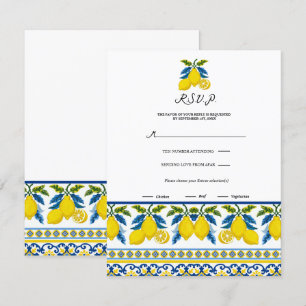 Convites Água de Limão Amarelo Azul Aquarela Mediterrâneo R
