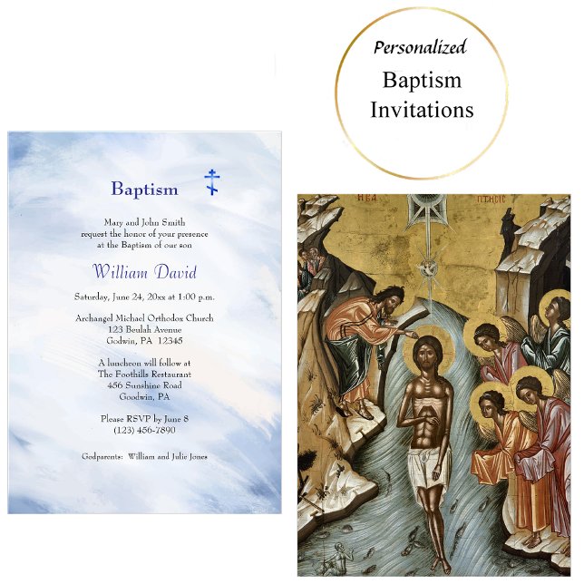 Convites Água do Poço de Salvação do Batismo Ortodoxo (Criador carregado)