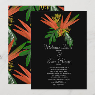 Convites Água-furtada Tropical Pássaro do Paraíso Casamento