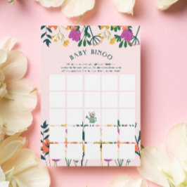 Convites Água Rosa Pode Blogar Jogo De Bingo De Chá de fral