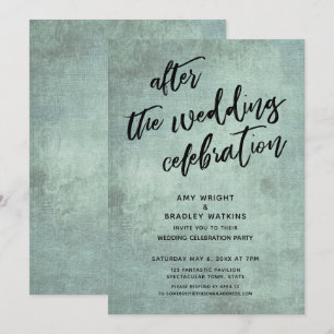 Convites Água Vintage Casual Após a Celebração do Casamento