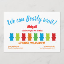 Aguarde Aniversário do Garoto do Urso Gummy