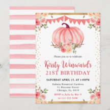 Aguardente Rosa Floral Abóboras Outono Aniversário