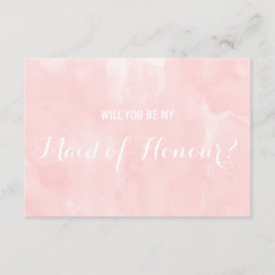 Convites Aguarela cor-de-rosa moderna você será meu