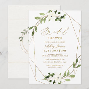 Convites Aguarela geométrica das videiras das hortaliças 