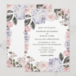 Convites Aguarela silenciado | floral do vintage que