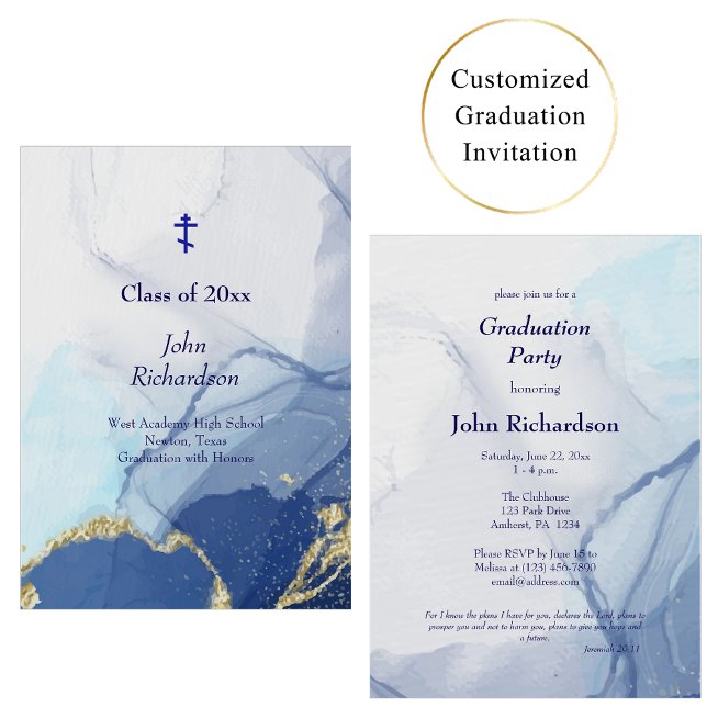 Convites Águas Vivas 2025 Ortodoxo Festa de formatura (Criador carregado)