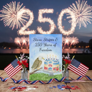 Convites Águia Americana do 250º Dia da Independência com B