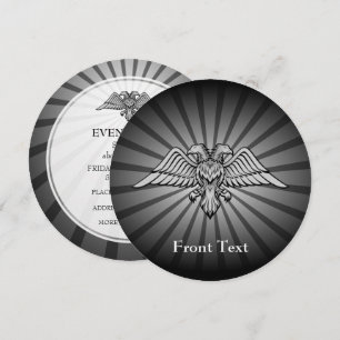 Convites águia-cinza com duas cabeças