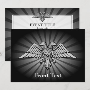 Convites Águia cinza com duas cabeças