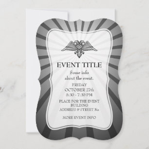 Convites águia-cinza com duas cabeças