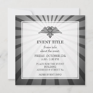 Convites águia-cinza com duas cabeças