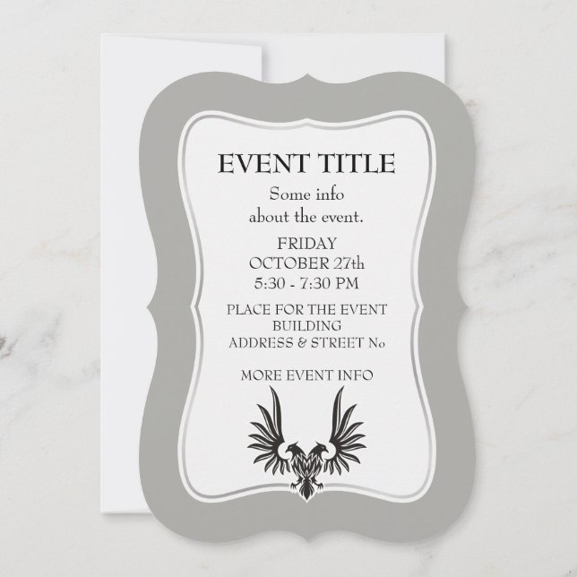 Convites Águia com duas cabeças (Verso)