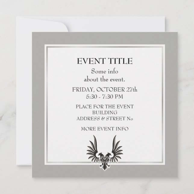 Convites Águia de duas cabeças (Verso)