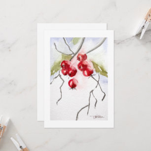 Convites Aguia de Natal em Aquarela