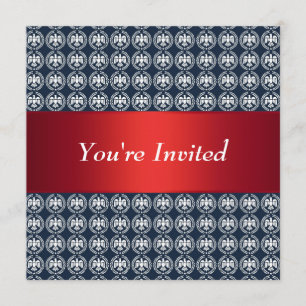 Convites Águia Patriótica da Liberdade Vermelha Branca Azul