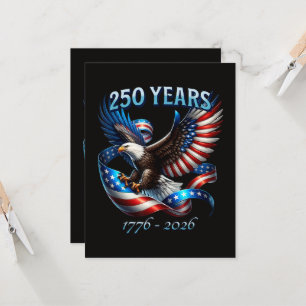 Convites Águia Patriótica e Bandeira 250 Anos 1776-2026
