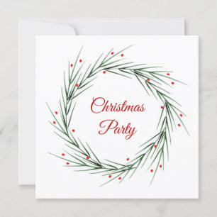 Convites Agulhas de pinheiro de aquarela e borrifadas