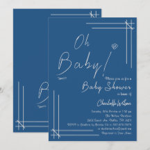 Ah, Bebê! Chamada de Chá de Bebê Minimalista Neutr