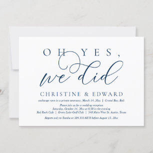 Convites Ah Sim, Nós Fizemos, Casamento às Pressas, Azul Ma