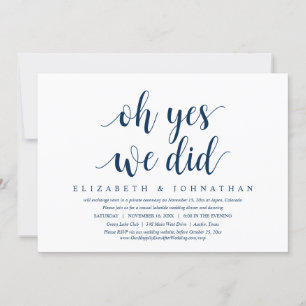 Convites Ah sim, Nós Fizemos, Jantar de Casamento Fuga Danç