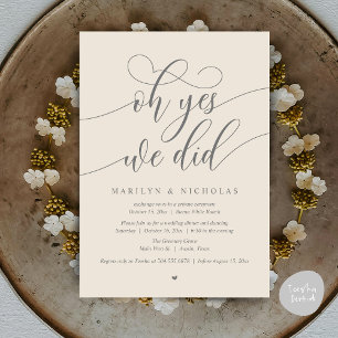 Convites Ah Sim, Nós Fizemos, Jantar de Festa de Casamento 