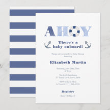 Ahoy Baby No Conselho Do Chá de fraldas Náutico