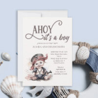 Ahoy é um menino Chá de Bebê Pirata