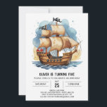 Convites Ahoy Kids Treasure Pirata Birthday<br><div class="desc">Marque uma caça ao tesouro com nosso convite para o Ahoy Kids Treasure Pirate Ahoy Ahoy. O tema alegre Ahoy, aliado a um design do mapa do tesouro, promete uma celebração cheia de aventura e alegria. Este convite personalizável e editável permite personalizar os detalhes sem esforço, garantindo uma representação personalizada...</div>