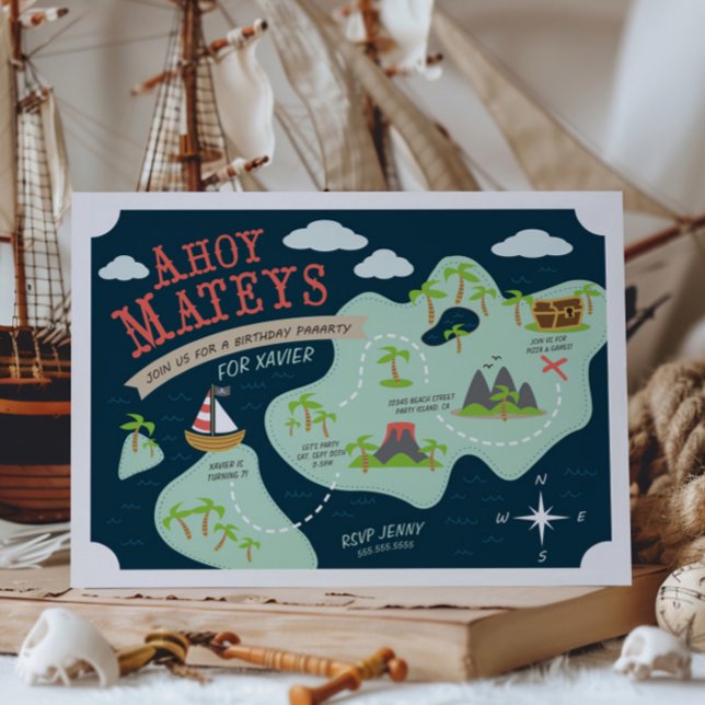 Convites Ahoy Matys Birthday Invite (Criador carregado)