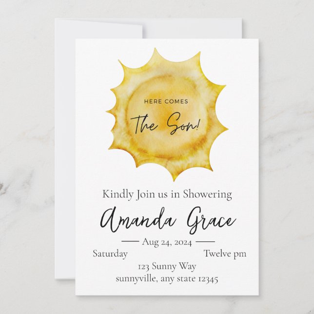 Convites Aí vem o filho (Frente)