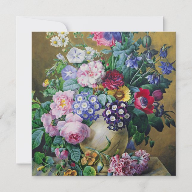 Convites Ainda a vida do verão floresce o partido de (Frente)