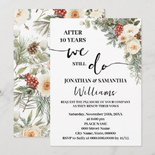 Convites Ainda Fazemos Aniversário de Casamento de Inverno
