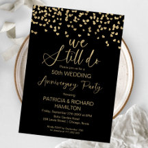 Ainda fazemos aniversário Dourado de casamento neg