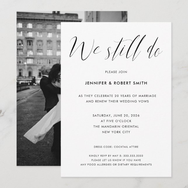 Convites Ainda Fazemos Renovação Elegante Da Vinha Da Calig (Frente/Verso)