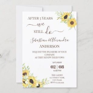 Convites Ainda Fazemos Votos de Renovação de Casamento Aniv